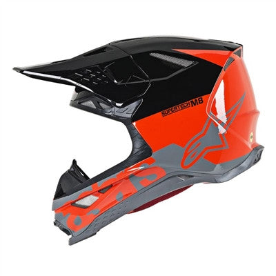 Alpinestars 2019 Supertech M8 Radium Offroad MIPS Helmet - Red Fluo/Black/Mid Grey