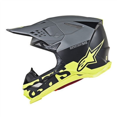 Alpinestars 2019 Supertech M8 Radium Offroad MIPS Helmet - Black Matte/Mid Grey/Yellow Fluo