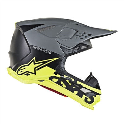Alpinestars 2019 Supertech M8 Radium Offroad MIPS Helmet - Black Matte/Mid Grey/Yellow Fluo