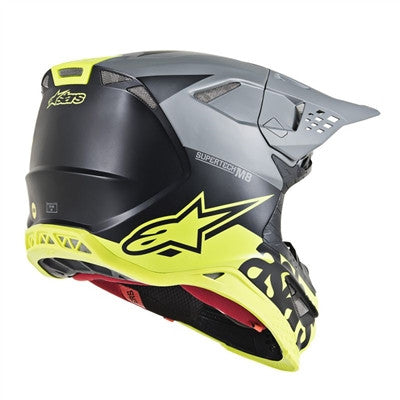 Alpinestars 2019 Supertech M8 Radium Offroad MIPS Helmet - Black Matte/Mid Grey/Yellow Fluo