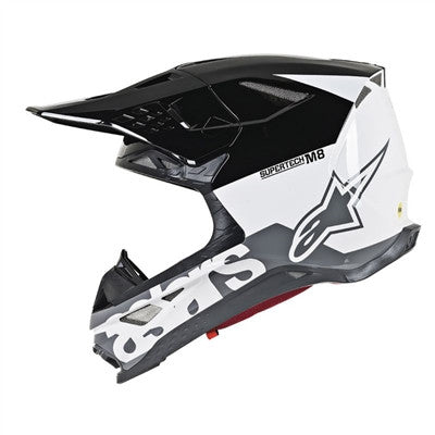 Alpinestars 2019 Supertech M8 Radium Offroad MIPS Helmet - White/Black Mid/Grey Glossy