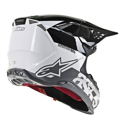 Alpinestars 2019 Supertech M8 Radium Offroad MIPS Helmet - White/Black Mid/Grey Glossy
