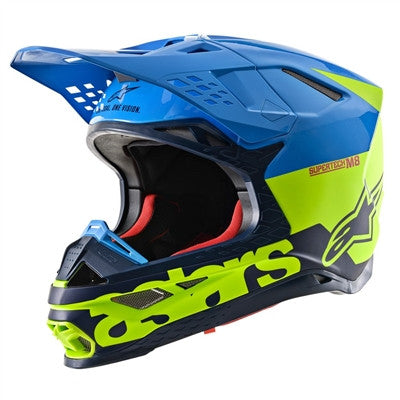 Alpinestars 2020 Supertech M-8 Radium Offroad Helmet - Yellow/Blue