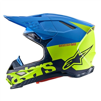 Alpinestars 2020 Supertech M-8 Radium Offroad Helmet - Yellow/Blue