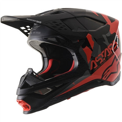 Alpinestars 2021 S-M8 Echo Offroad Helmet - Black/Red/Grey