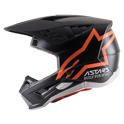 Alpinestars S-M5 Compass Graphic Offroad Helmet - Matte Black/Orange Fluo