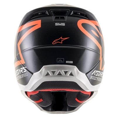Alpinestars S-M5 Compass Graphic Offroad Helmet - Matte Black/Orange Fluo