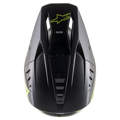 Alpinestars S-M5 Compass Graphic Offroad Helmet - Matte Black/Yellow Fluo