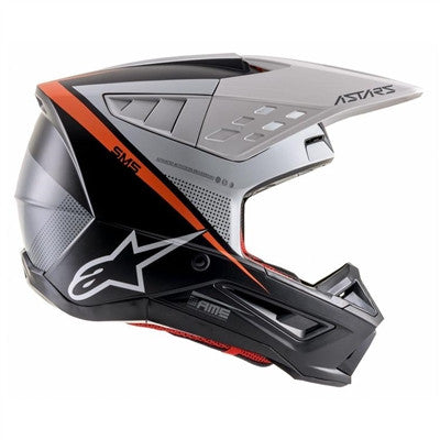 Alpinestars S-M5 Rayon Graphic Offroad Helmet - Matte Light Grey/Black/Silver