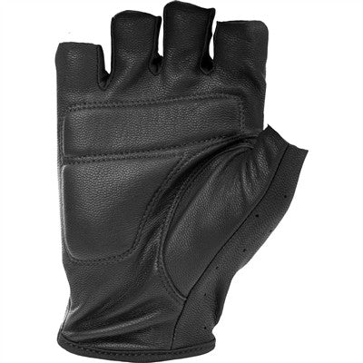 Highway 21 Ranger Leather Fingerless Gloves - Black