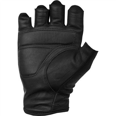 Highway 21 Womens Ranger Leather Fingerless Gloves - Black