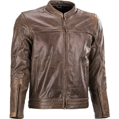 Highway 21 Primer Leather Jacket - Brown