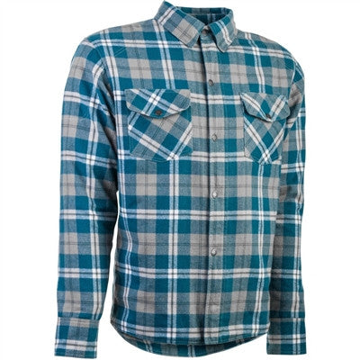 Highway 21 Marksman Riding Flannel - Grey/Blue