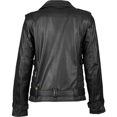 Highway 21 Womens Pearl Leather Jacket - Black