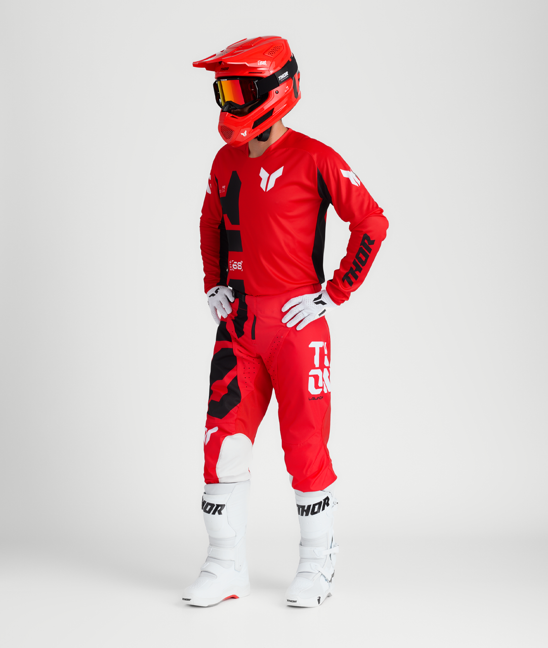 Thor 2025 LAUNCHMODE Forge Jersey Pant Combo Red