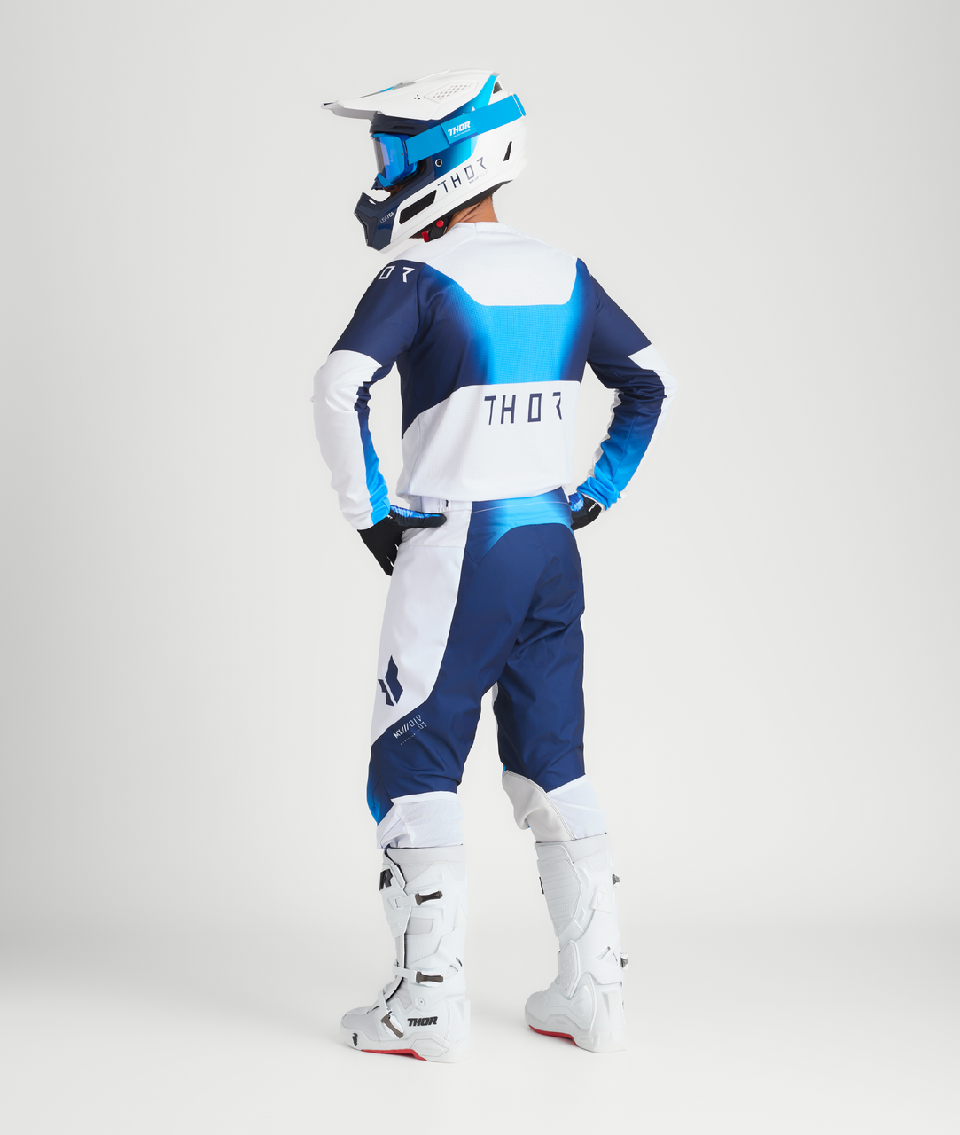Thor 2025 LAUNCHMODE Storm Jersey Pant Combo White