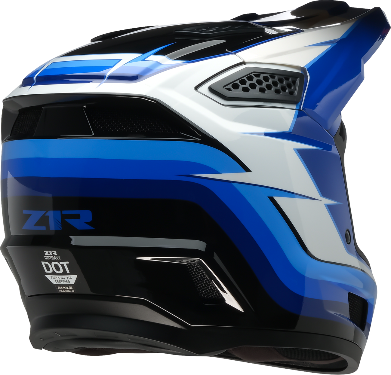 Z1R Dirt Maxx Offroad Helmet Vortex Blue/White
