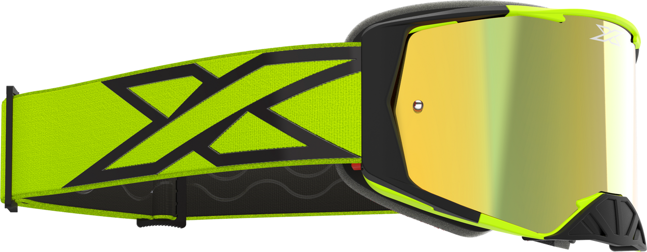EKS BRAND - 067-12040 - LUCID CALIBER GOGGLE FLO YELLOW GOLD MIRROR LENS