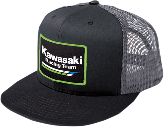 Factory Effex Kawasaki Racing Snapback Hat Grey-Black