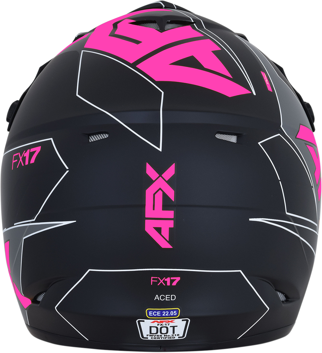 AFX FX-17 Offroad Helmet Aced Matte Black/Pink