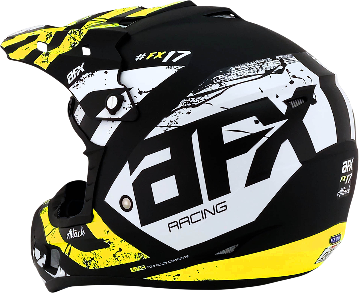 AFX Youth FX-17Y Offroad Helmet Attack Matte Black/Hi-Vis Yellow