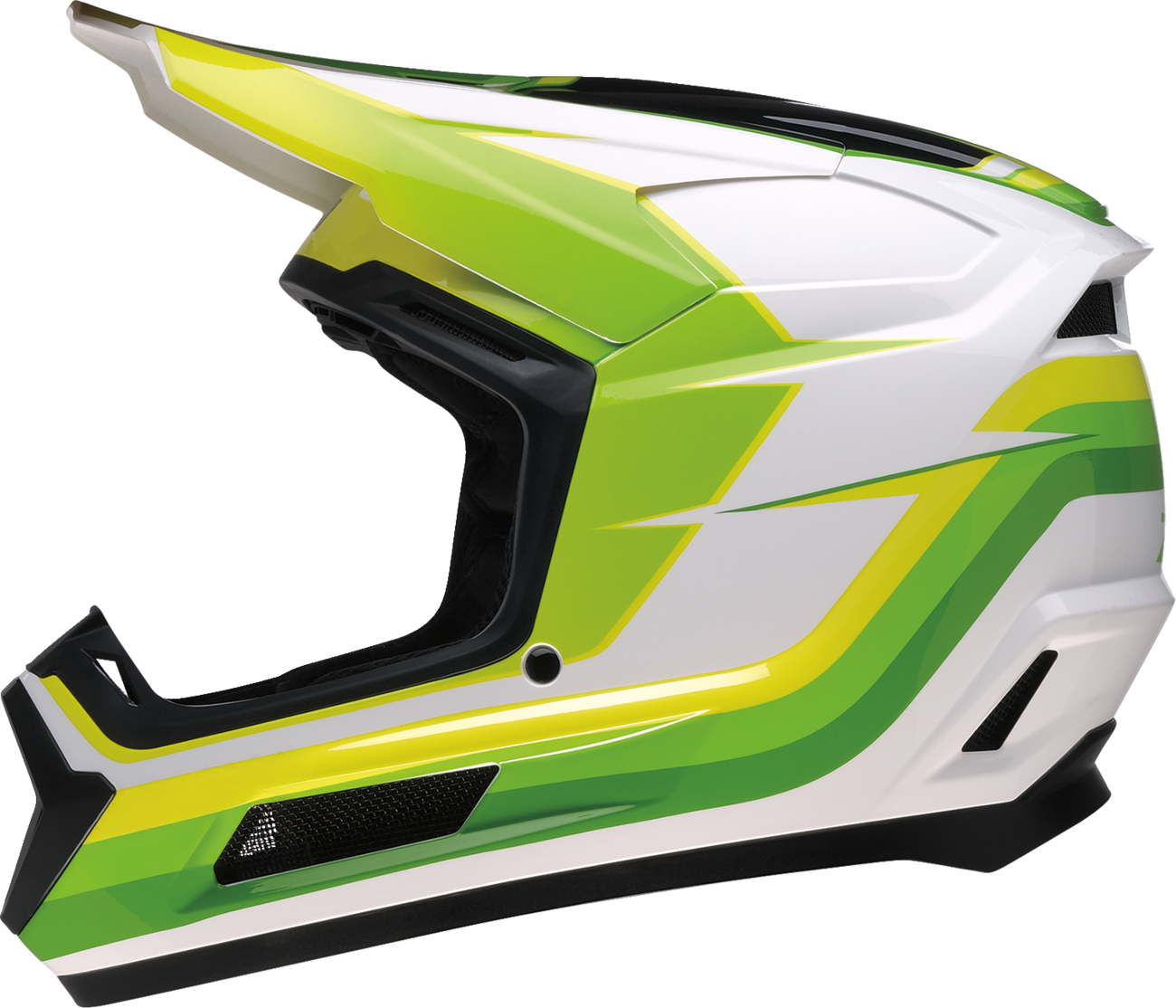 Z1R Youth Dirt Maxx Offroad Helmet Vortex White/Green