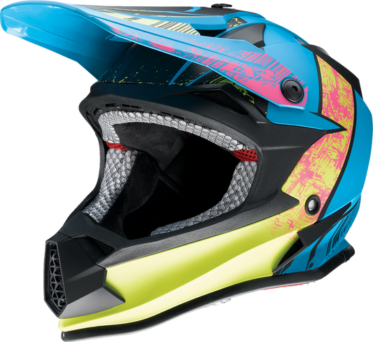 Z1R Youth F.I. Fractal MIPS Offroad Helmet Blue/Hi-Vis