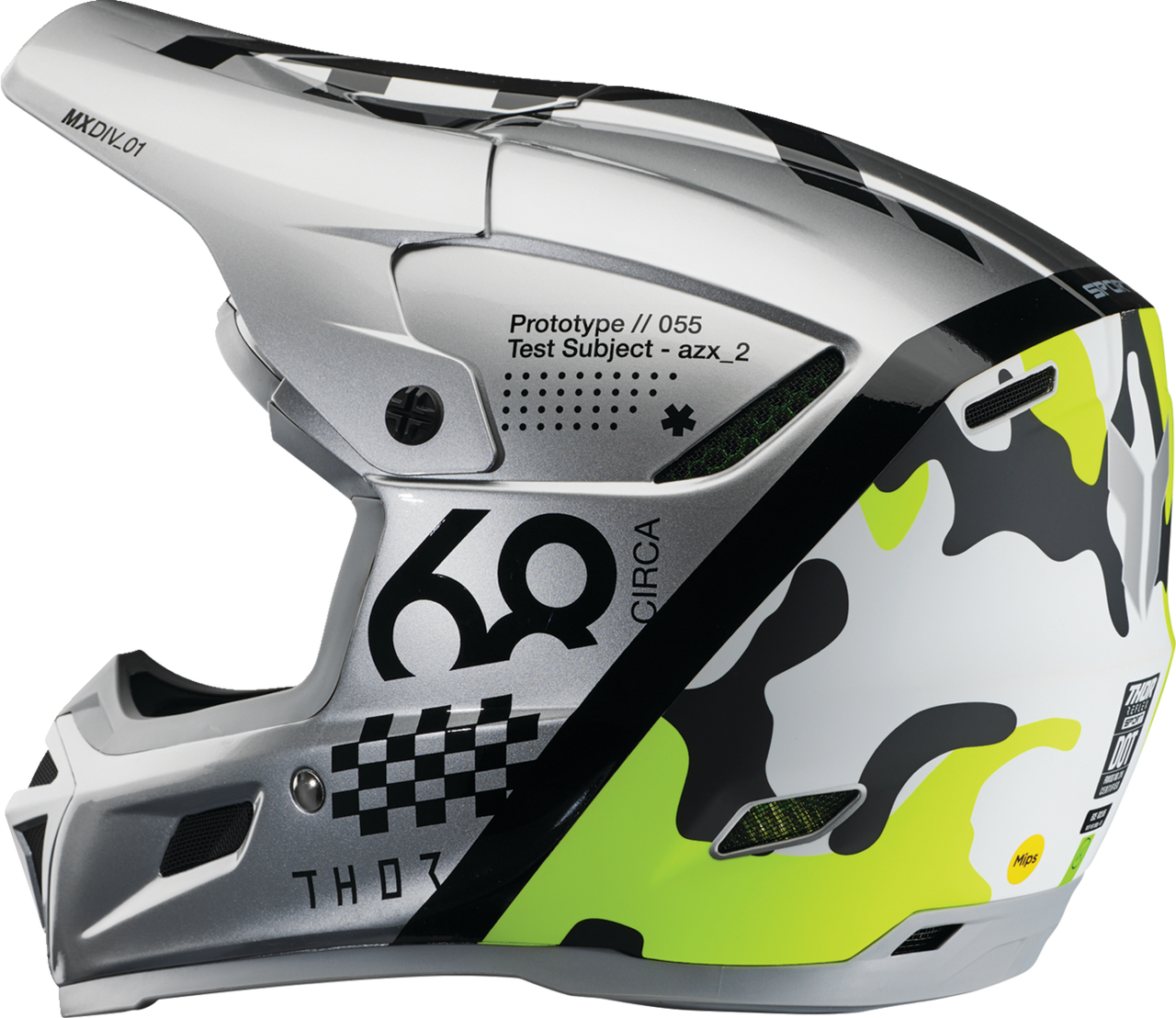 Thor 2025 Reflex Sport Riot MIPS Helmet Riot Gray/Acid