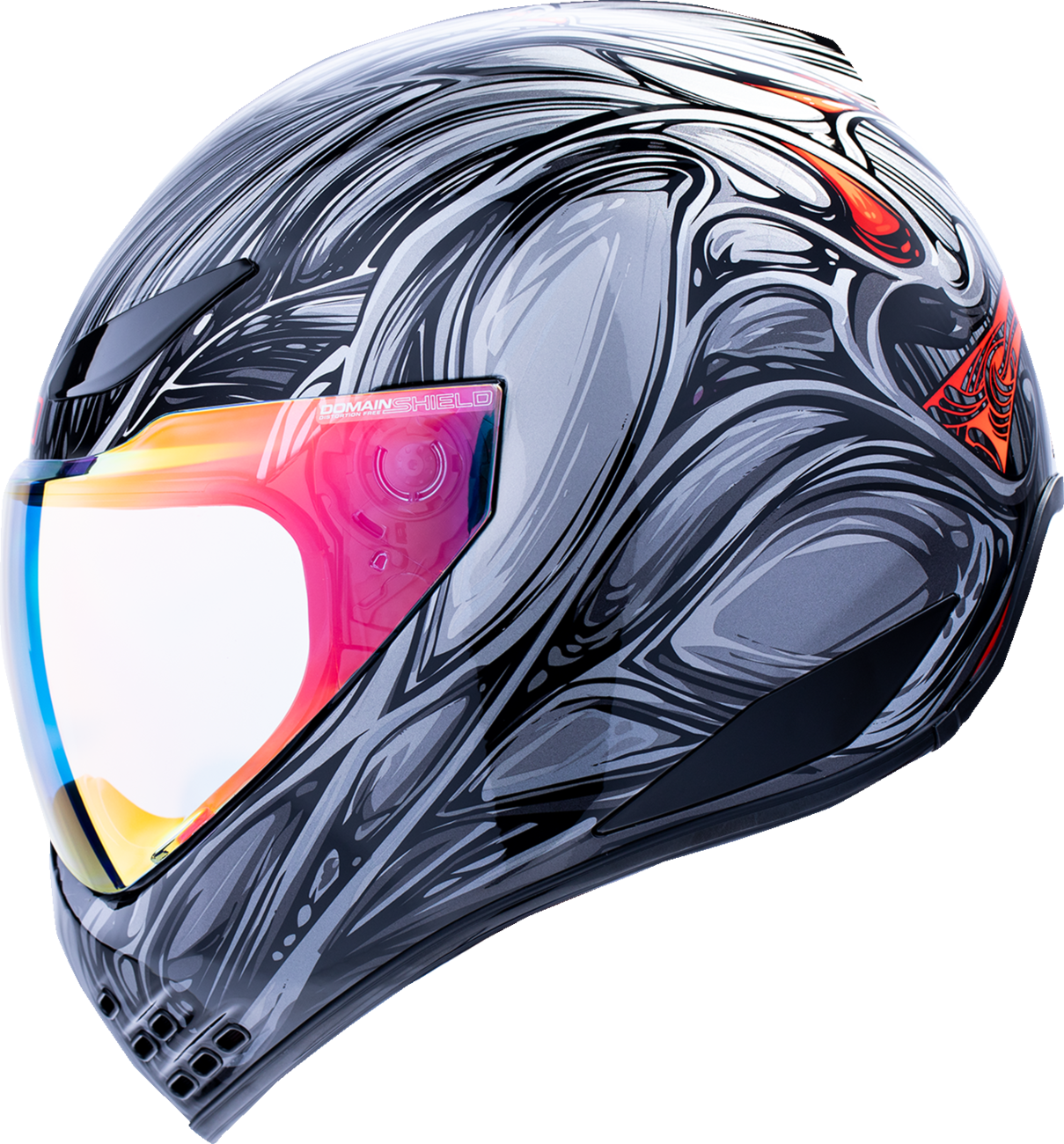 ICON Domain Full Face Helmet Nouveau Silver