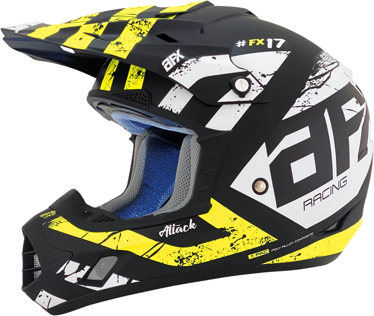 AFX Youth FX-17Y Offroad Helmet Attack Matte Black/Hi-Vis Yellow