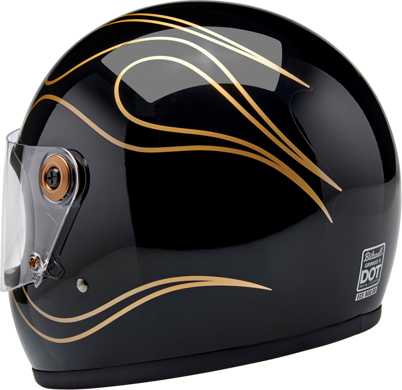 Biltwell Gringo S Full Face Helmet Gloss Black Flames