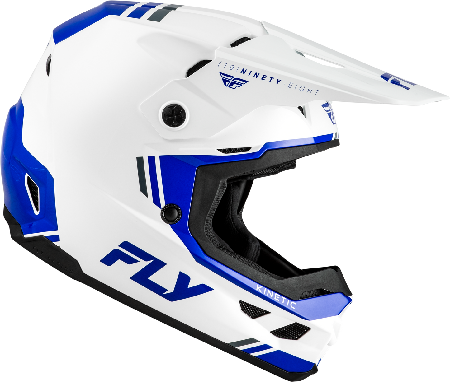 FLY Racing 2026 Kinetic Verdict Helmet White/Blue/Grey