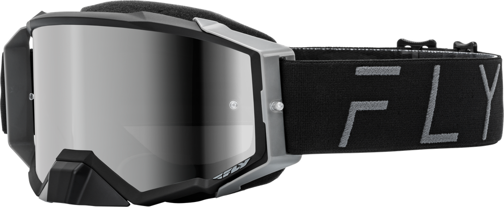 FLY RACING - 37-51908 - ZONE PRO GOGGLE BLACK/GREY W/ BLACK MIRROR/SMOKE LENS