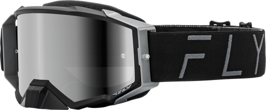 FLY RACING - 37-51908 - ZONE PRO GOGGLE BLACK/GREY W/ BLACK MIRROR/SMOKE LENS