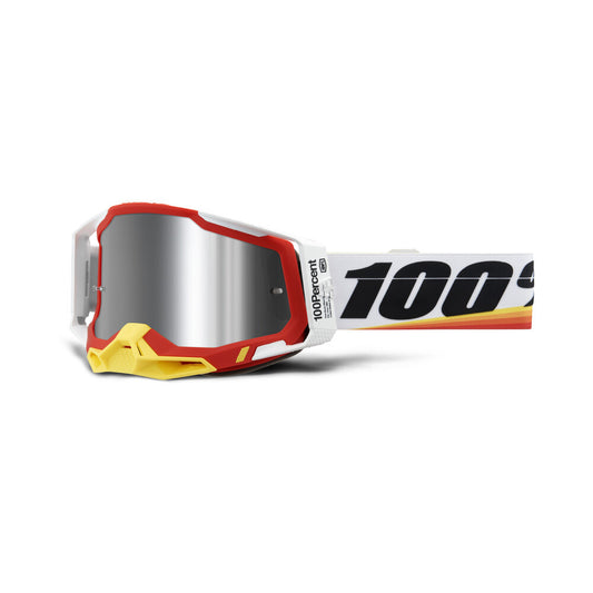 100% - 50010-00016 - RACECRAFT 2 GOGGLE ARSHAM RD MIRROR SLVR FLASH LN