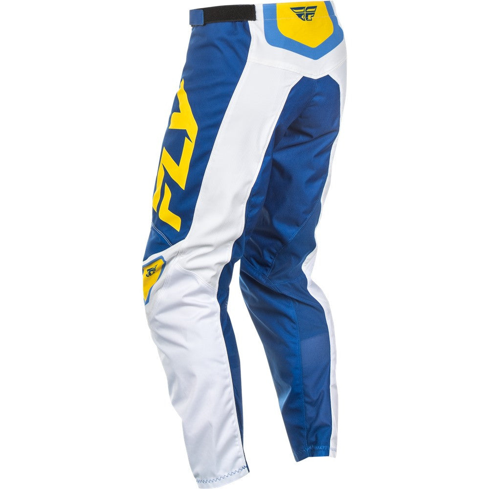 FLY Racing 2025 F-16 Jersey Pant Combo White/Dark Blue/Yellow