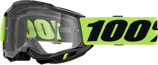 100% - 50013-00040 - ACCURI 2 GOGGLE NEON YELLOW CLEAR LENS