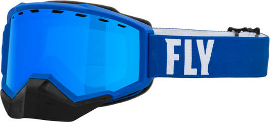 FLY RACING - 37-50081 - FOCUS SNOW GOGGLE BLUE/WHITE W/ SKY BLUE MIRROR/BLUE LENS