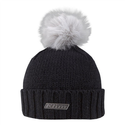 Klim Womens Pom Beanie - Black Grey