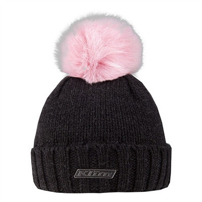 Klim Womens Pom Beanie - Charcoal Pink