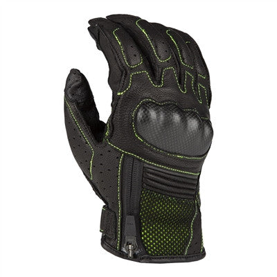 Klim Induction Touring Leather Gloves - Black Hi-Vis