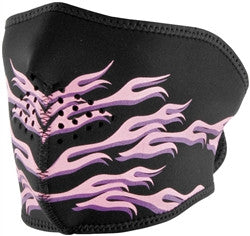 Lethal Threat Zan Neoprene Masks - Half Masks - Pink Flames