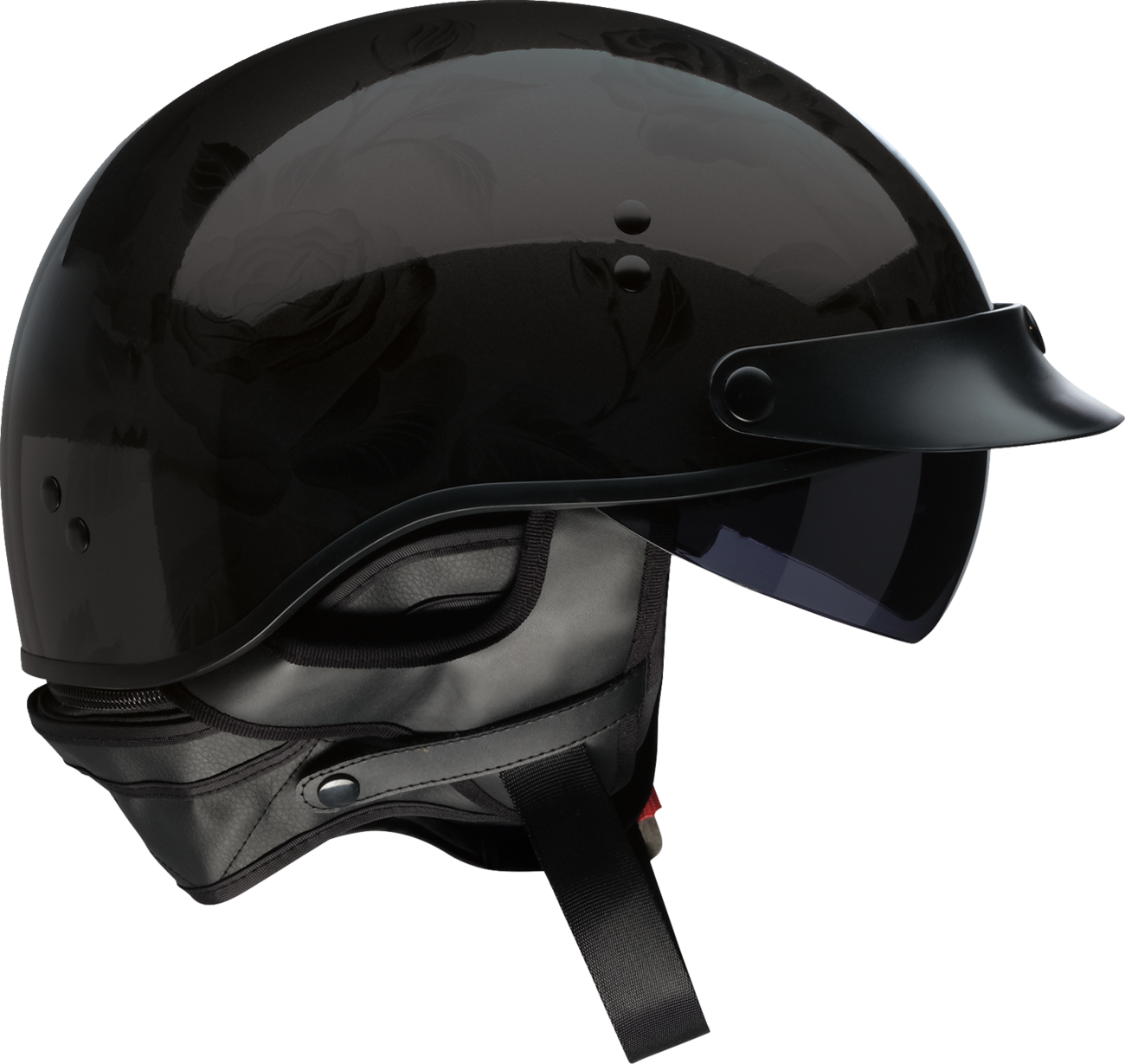 Z1R Vagrant NC Half Cruiser Helmet Rose Black