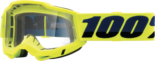 100% - 50024-00001 - ACCURI 2 JUNIOR GOGGLE FLUO YELLOW CLEAR LENS