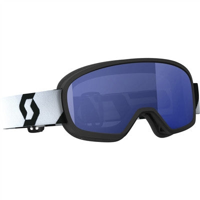 Scott Buzz Pro Snowcross Goggle - Black/White - Sky Blue Len