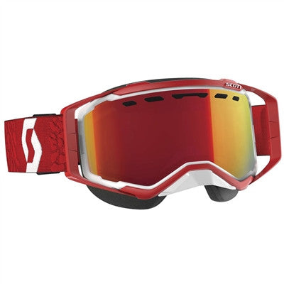Scott Prospect Snow Cross Goggle - White/Red Enhancer Red Chrome Lens