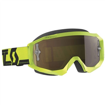 Scott Hustle X Goggle - Yellow/Black - Gold Chrome Lens