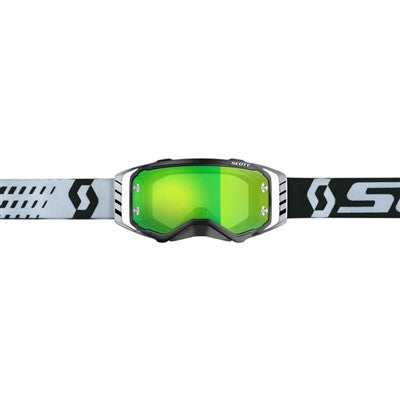 Scott Prospect Goggle - Black/White with Green Chrome Works
