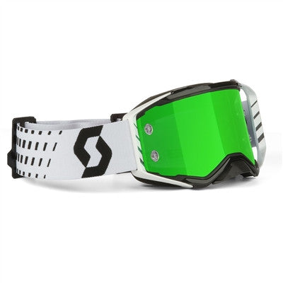 Scott Prospect Goggle - Black/White with Green Chrome Works