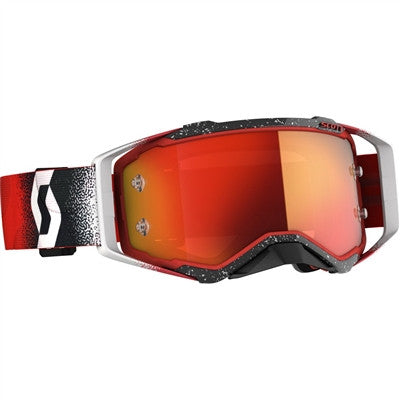 Scott Prospect Goggle - White/Red with Orange Chrome Works